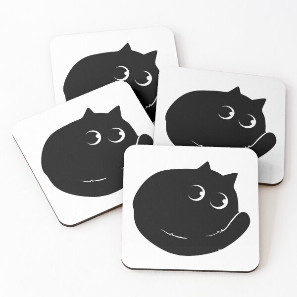 Item preview, Cute Black Cat Minimal Illustration silhouette designed and sold by magdalenanegra.