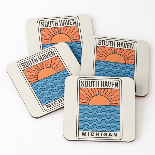 Item preview, South Haven Michigan - Sunset Card Design designed and sold by TheOldMittenIllustrated.