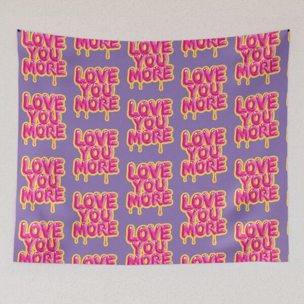 Item preview, Love you More Neon Dripping Text designed and sold by BKDIGITALSHOP.