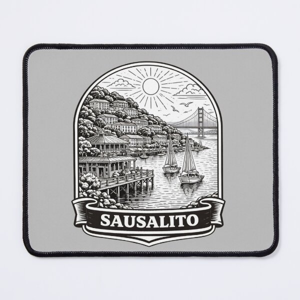 Item preview, Sausalito, California Line Art Illustration designed and sold by Myra365Art.