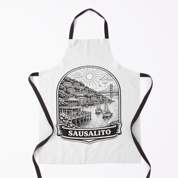 Item preview, Sausalito, California Line Art Illustration designed and sold by Myra365Art.