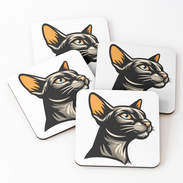 Item preview, Blue-Eyed Elegance: Siamese in Profile designed and sold by ForeverPrintsOK.