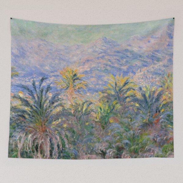 Item preview, Palm Trees at Bordighera by Claude Monet: Dreamy Coastal Impressionist Poster designed and sold by artofuniverse.