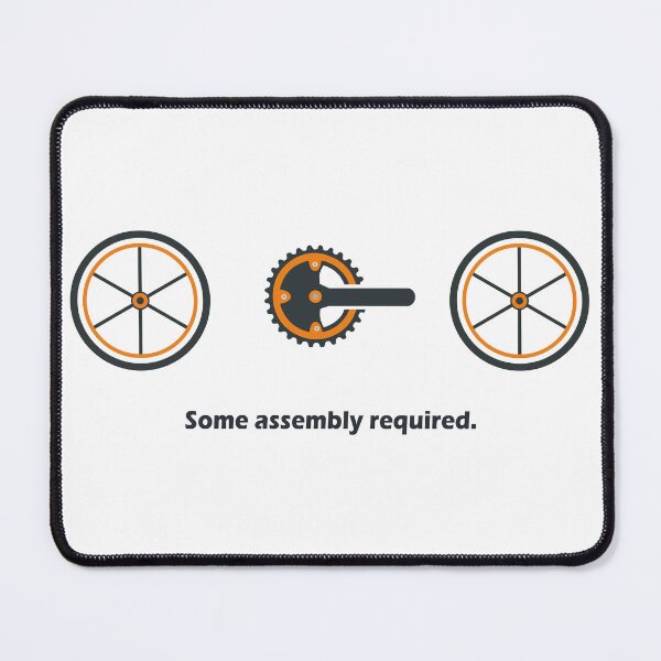 Item preview, Some Assembly Required – Minimal Fixed Gear Cycling Illustration designed and sold by Arezaali.