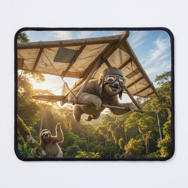 Item preview, Spunky Sloth Takes Flight designed and sold by Tridentulus.