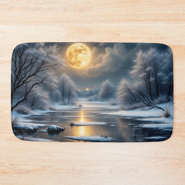 Item preview, Midnight Riverfront in Winter designed and sold by svace.