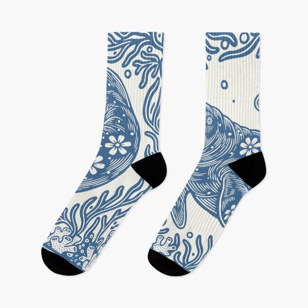 Item preview, Manatee Ocean Seaweed Folk Art Retro Nautical  designed and sold by Y-Vibes.