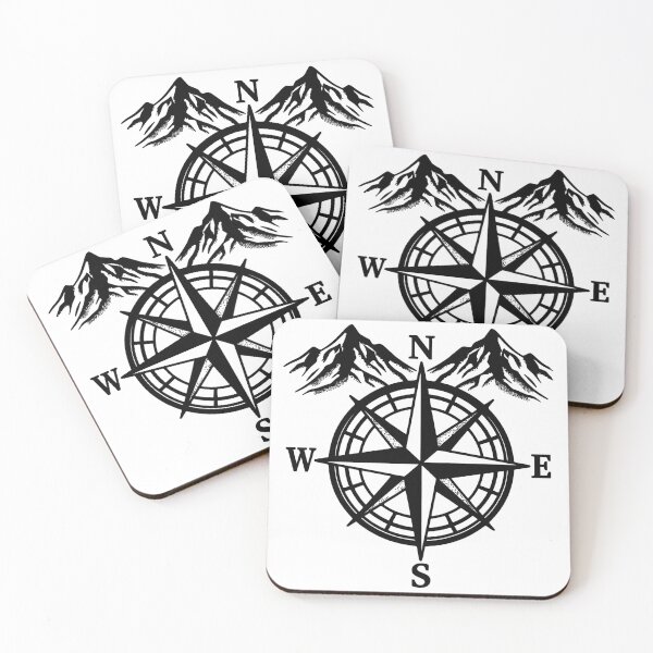 Item preview, Mountain Compass Rose – Adventure Navigation Illustration designed and sold by DariusZD.