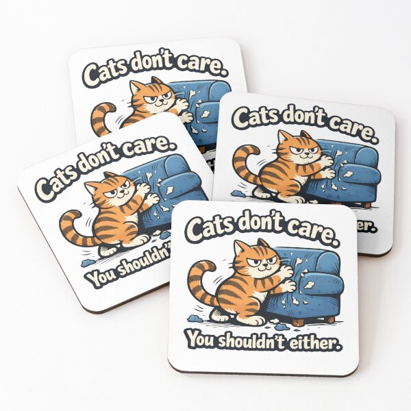 Item preview, Cats Don’t Care Funny Cat Scratching Couch T-Shirt, Humorous Cat Lover Gift designed and sold by MagicMicki.