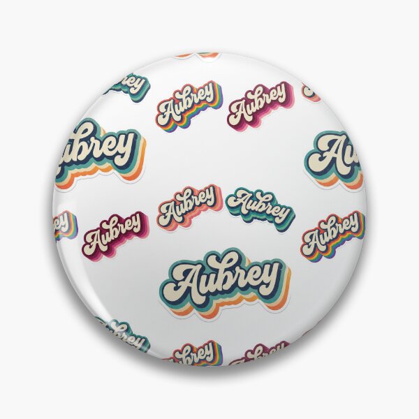 Item preview, Aubrey Name - Retro Layered Script Lettering in Multiple Color Styles designed and sold by BADGECRAFT STUDIO.