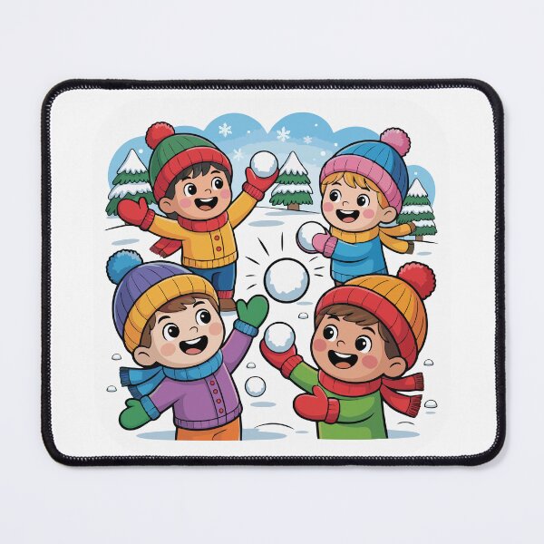 Item preview, Children are throwing themselves into the snow designed and sold by desinganddecor.