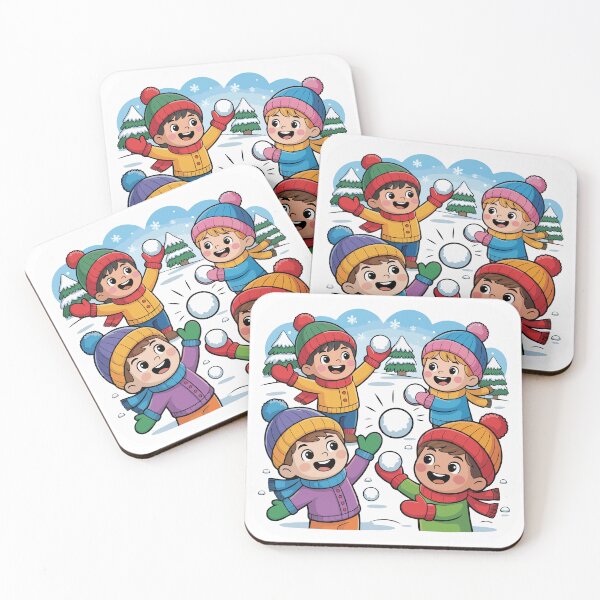 Item preview, Children are throwing themselves into the snow designed and sold by desinganddecor.
