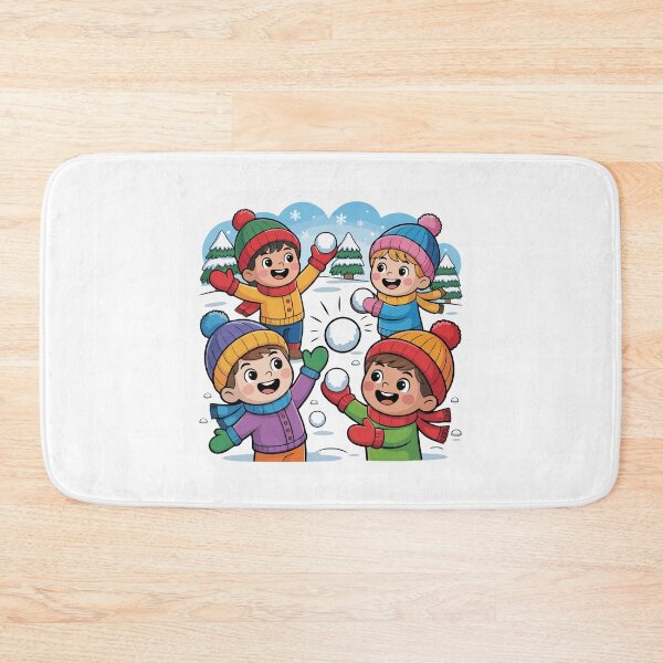 Item preview, Children are throwing themselves into the snow designed and sold by desinganddecor.