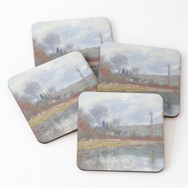 Item preview, Printemps a Vetheuil by Claude Monet: Serene Impressionist River Landscape Poster designed and sold by artofuniverse.