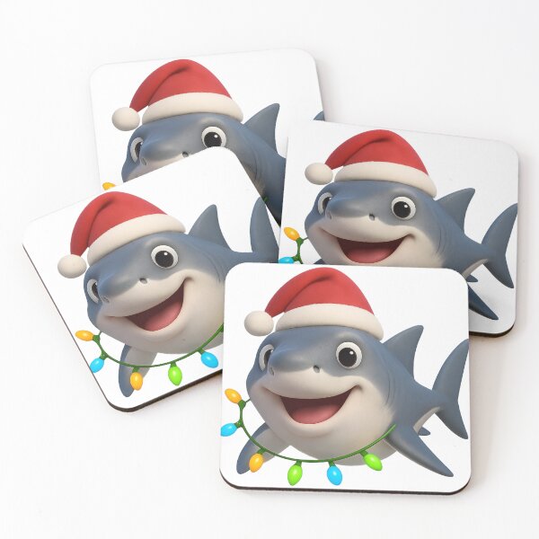 Item preview, Christmas White Shark designed and sold by Sillytoe.