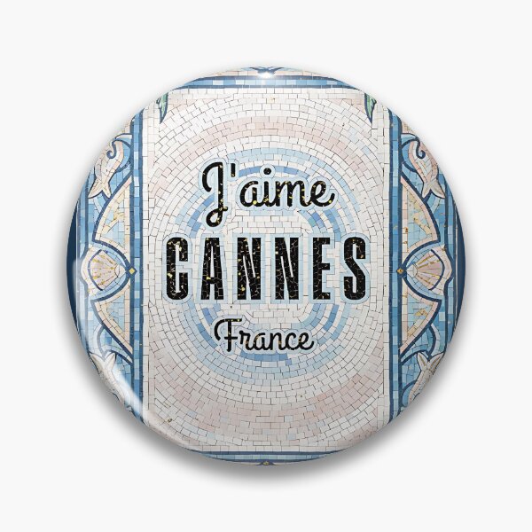 Item preview, J’aime Cannes – Riviera Mosaic Art | Cannes France Coastal Tile Design designed and sold by FrancophileFun.
