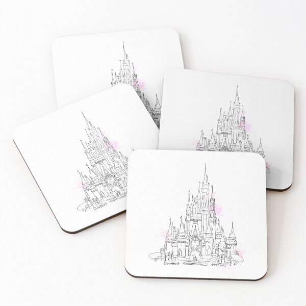 Item preview, Magic Kingdom Watercolor Line Art designed and sold by Madie Clum.