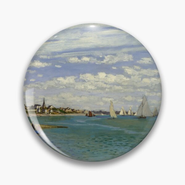 Item preview, Regatta at Sainte Adresse by Claude Monet: Coastal Impressionist Fine Art Print designed and sold by artofuniverse.