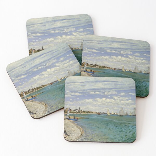 Item preview, Regatta at Sainte Adresse by Claude Monet: Coastal Impressionist Fine Art Print designed and sold by artofuniverse.