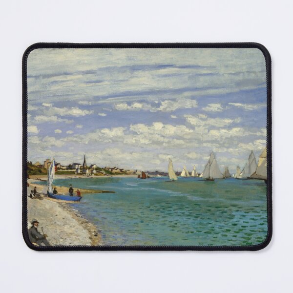 Item preview, Regatta at Sainte Adresse by Claude Monet: Coastal Impressionist Fine Art Print designed and sold by artofuniverse.