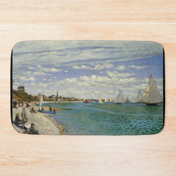 Item preview, Regatta at Sainte Adresse by Claude Monet: Coastal Impressionist Fine Art Print designed and sold by artofuniverse.