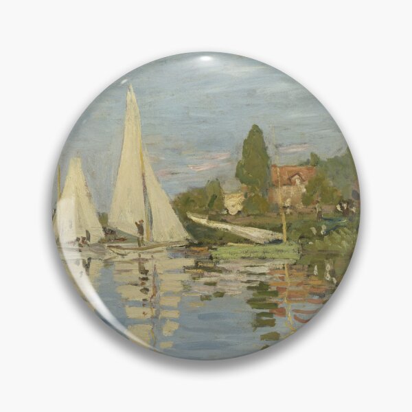 Item preview, Regattas at Argenteuil by Claude Monet: Impressionist Riverside Sailing Poster designed and sold by artofuniverse.