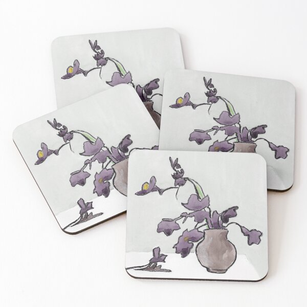 Item preview, Abstract purple floral still life designed and sold by Kubytovych Studio.
