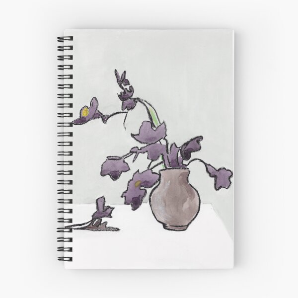 Item preview, Abstract purple floral still life designed and sold by Kubytovych Studio.
