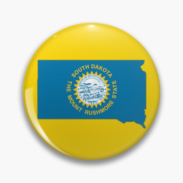 Item preview, South Dakota State Pride, Map & Flag Emblem designed and sold by mashmosh.