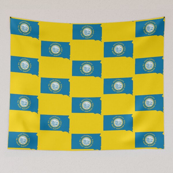 Item preview, South Dakota State Pride, Map & Flag Emblem designed and sold by mashmosh.