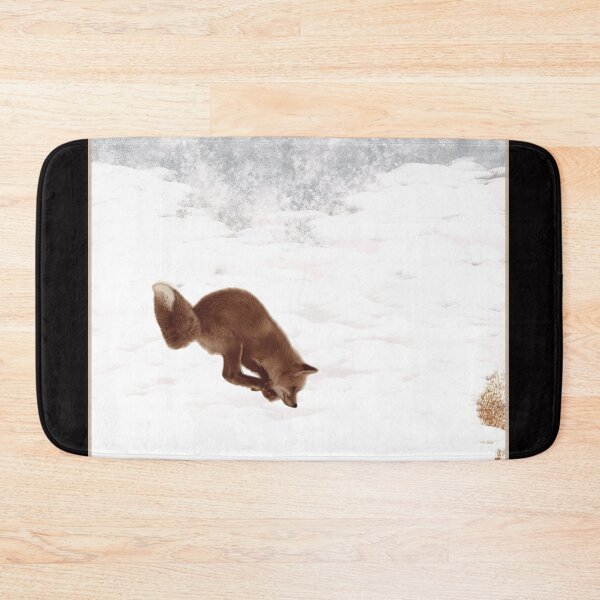 Item preview, Winter Fox nose diving into snow - Whimsical Playful Graphic Portrait designed and sold by PVTCreations.