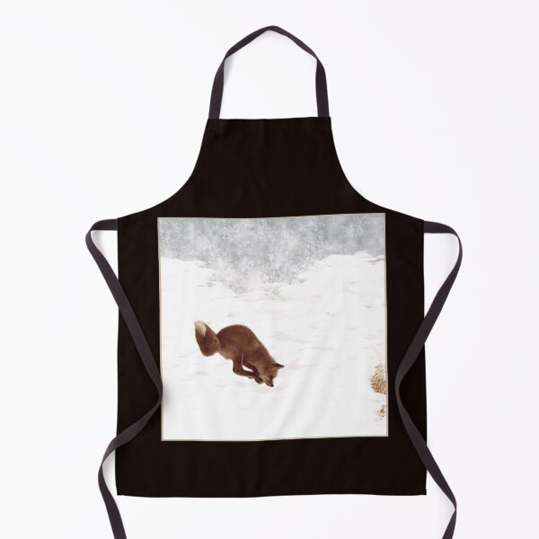 Item preview, Winter Fox nose diving into snow - Whimsical Playful Graphic Portrait designed and sold by PVTCreations.