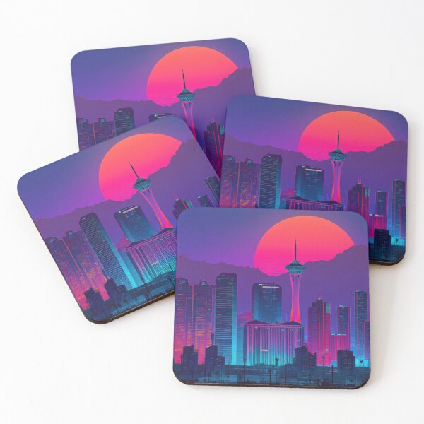 Item preview, Las Vegas Neon Skyline Retro Sunset designed and sold by SkylineVistas Designs.
