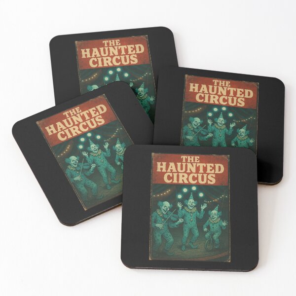 Item preview, The Haunted Circus Clowns – Creepy Vintage Circus Poster designed and sold by The Devil's Bargain.