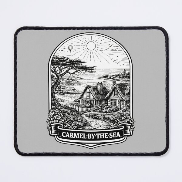 Item preview, Carmel-by-the-Sea, California Line Art Illustration designed and sold by Myra365Art.