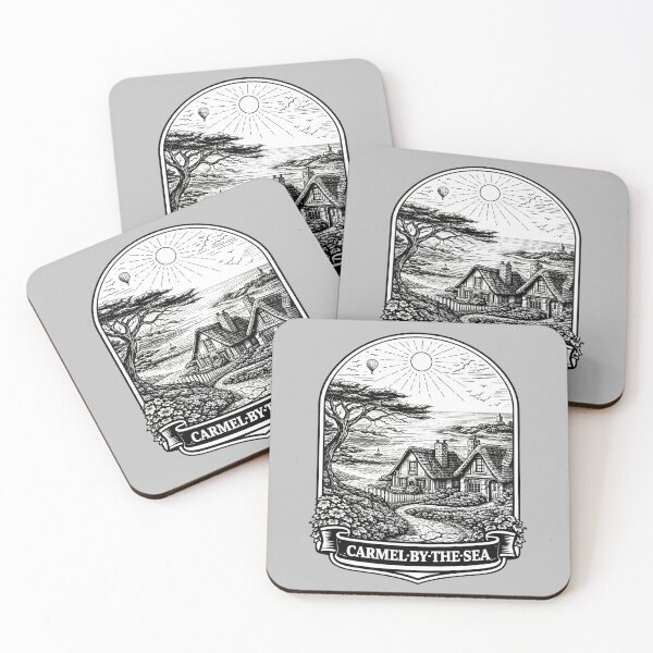Item preview, Carmel-by-the-Sea, California Line Art Illustration designed and sold by Myra365Art.