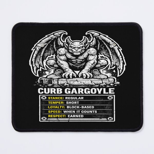 Item preview, Curb Gargoyle Street Guardian Skate Art Tee designed and sold by POD DYNASTY | Original Print On Demand T-Shirt Graphics.