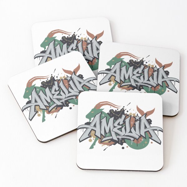 Item preview, Amelia Personalized Graffiti Name Art Capricorn Zodiac designed and sold by VandalMuse.