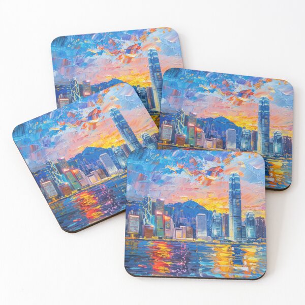 Item preview, Hong Kong Skyline – Victoria Harbour Sunset designed and sold by SkylineVistas Designs.