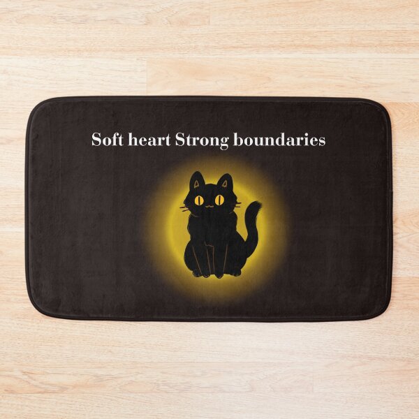 Item preview, Soft Heart Strong Boundaries Black Cat designed and sold by mon369000.