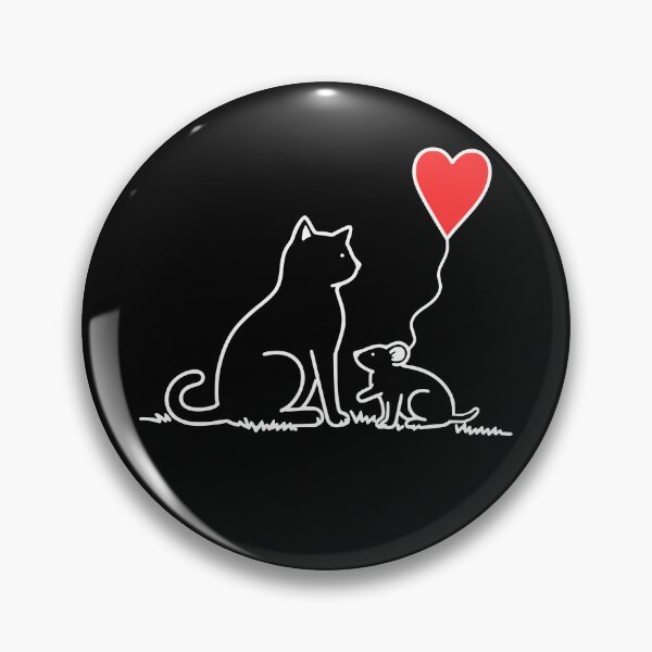 Item preview, Cat and mouse with heart balloon designed and sold by LayersDesign.
