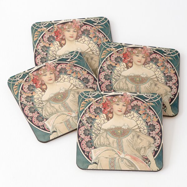 Item preview, Rêveur, by Alphonse Mucha designed and sold by GrayHareCards.