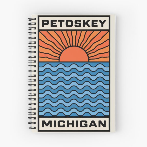 Item preview, Petoskey Michigan - Sunset Card Design designed and sold by TheOldMittenIllustrated.