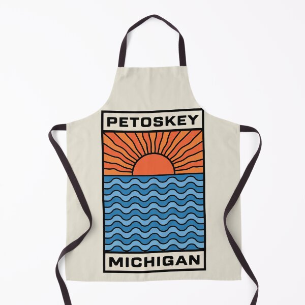 Item preview, Petoskey Michigan - Sunset Card Design designed and sold by TheOldMittenIllustrated.