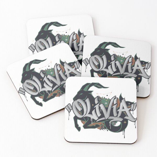 Item preview, Olivia Personalized Graffiti Name Art Capricorn Zodiac designed and sold by VandalMuse.