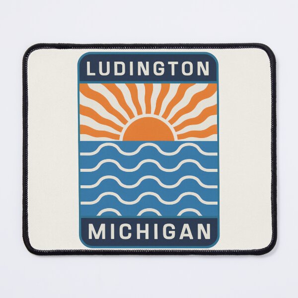 Item preview, Ludington Michigan - Sunset Card Design designed and sold by TheOldMittenIllustrated.