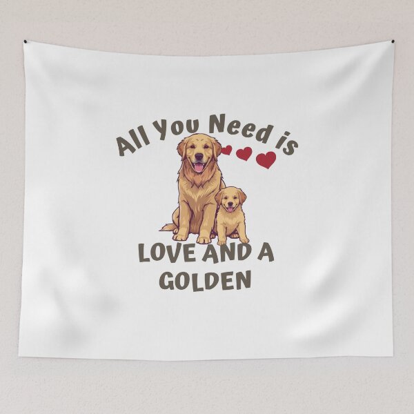 Aperçu de l'œuvre Nous avons tous besoin d'amour et d'un Golden Retriever créée et vendue par PatronesKawai.