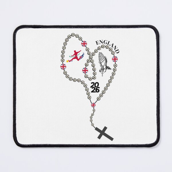 Item preview, England UK Football Rosary 2026 - Soccer Prayer Beads with English UK Flag, Faith & Football Design designed and sold by La-Designita.