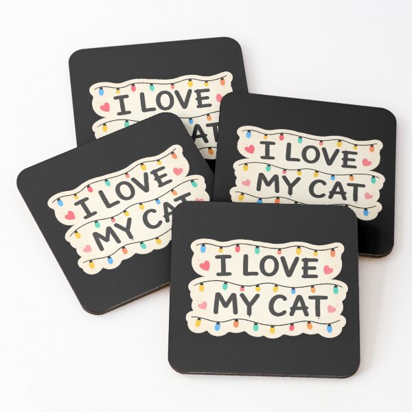 Item preview, the writing i love my cat with the lights form hawkins  designed and sold by zuzzelek44.