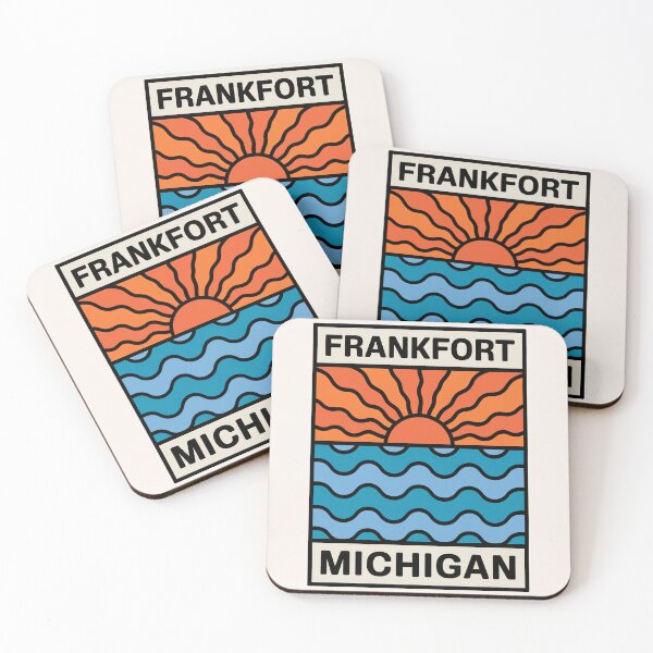 Item preview, Frankfort Michigan - Sunset Card Design designed and sold by TheOldMittenIllustrated.